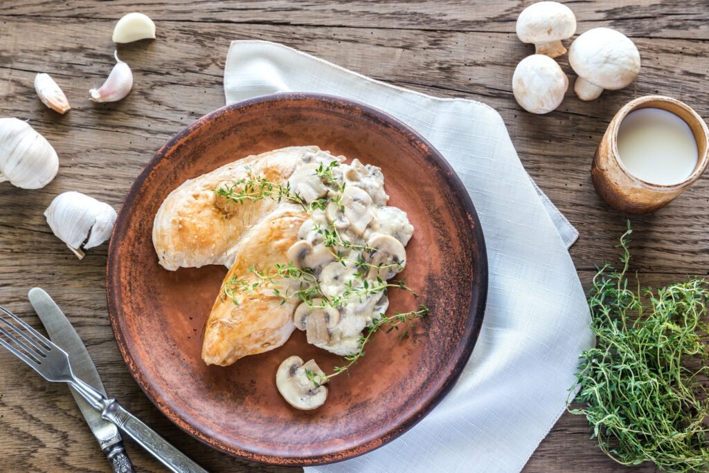 Creamy Garlic Mushroom Chicken